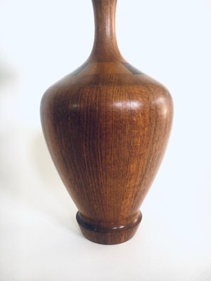 Hardwood Art Vase by Maurice Bonami for De Coene Frères, Belgium, 1950s-RQV-1388863