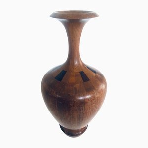 Hardwood Art Vase by Maurice Bonami for De Coene Frères, Belgium, 1950s-RQV-1388863