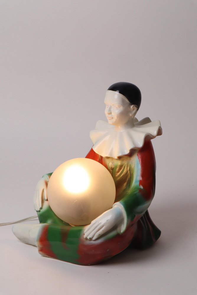 Harlequin Clown Lamp, Italy, 1960s