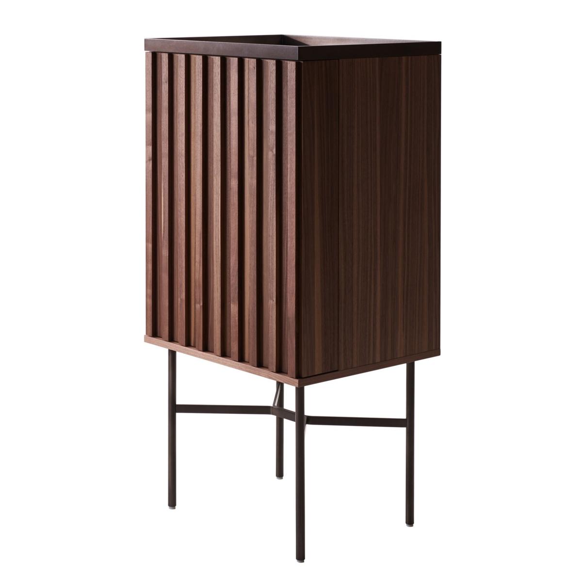 HARRI - Walnut bar cabinet with integrated lighting by more