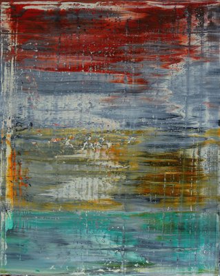 Harry James Moody, Abstraction with Red N°162, 2016, Oil on Canvas-CHG-1276439