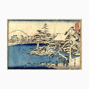 Hasegawa Sadanobu I, Ryoanji Temple in the Snow at Sunset, Woodcut, 1850-ZCI-1781628