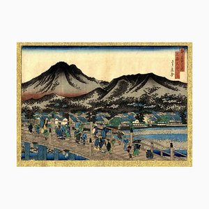 Hasegawa Sadanobu I, The Sanjo Bridge, Woodcut, 1858-ZCI-1781627