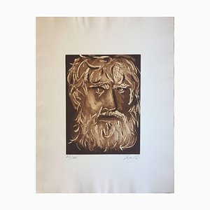 Head of Oedipus - Original Etching by G. Manzù 1970-ZCI-761451