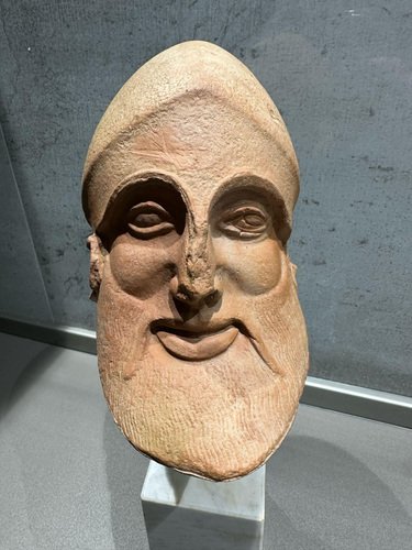 Head of the Dying Warrior of the Frontons of Egina, 20th Century, Terracotta