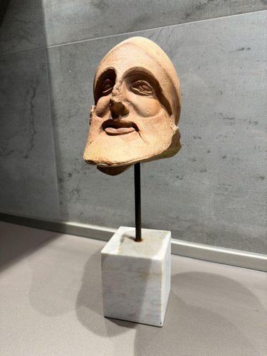 Head of the Dying Warrior of the Frontons of Egina, 20th Century, Terracotta