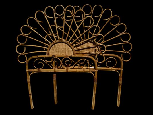 Headboard in Bamboo and Rattan, Handcrafted Côte Dazur, France, 1960s, Set of 2-SDV-2020003