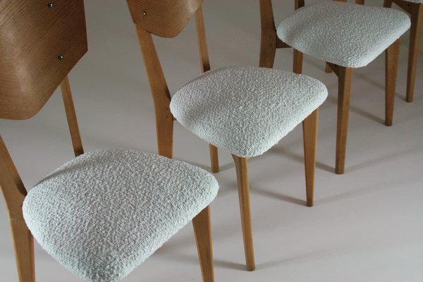 Heart Model Chairs attributed to René-Jean Caillette, France, 1950s, Set of 6-OTV-1397718