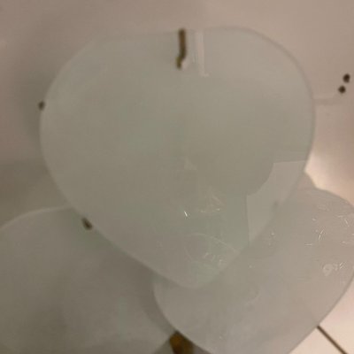 Heart Shaped Glass Sconces, 1980s, Set of 2-JJC-1417011