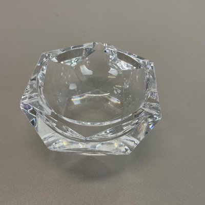 Heavy Crystal Diamond Glass Ashtray from Val Saint Lambert, Belgium, 1970s-QZ-1053190