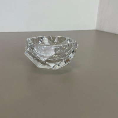 Heavy Crystal Diamond Glass Ashtray from Val Saint Lambert, Belgium, 1970s-QZ-1053190