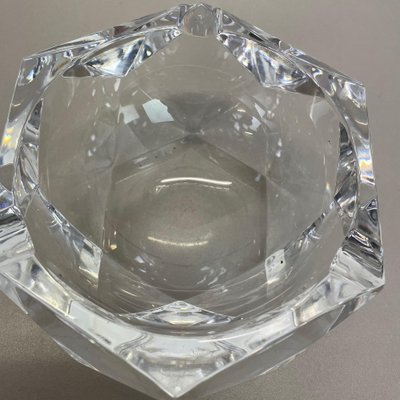 Heavy Crystal Diamond Glass Ashtray from Val Saint Lambert, Belgium, 1970s-QZ-1053190