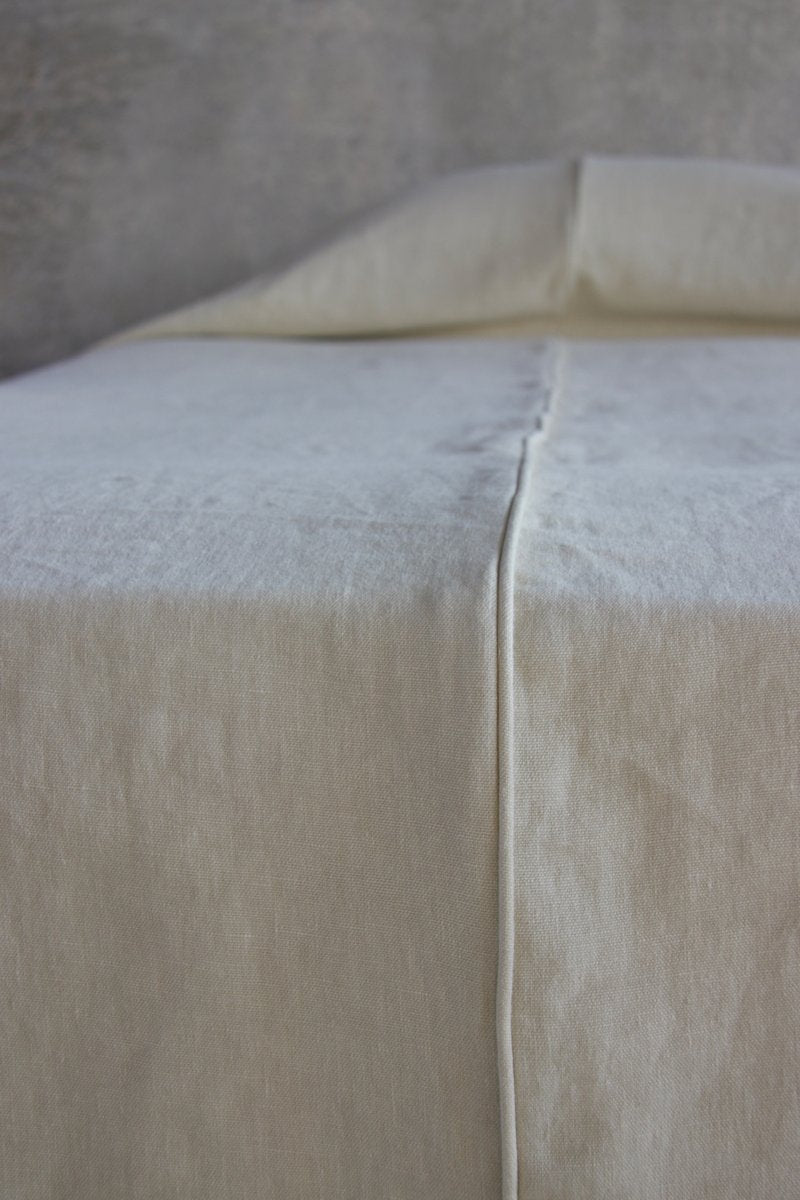 Heavy Linen Bed Cover with Sewing by Once Milano