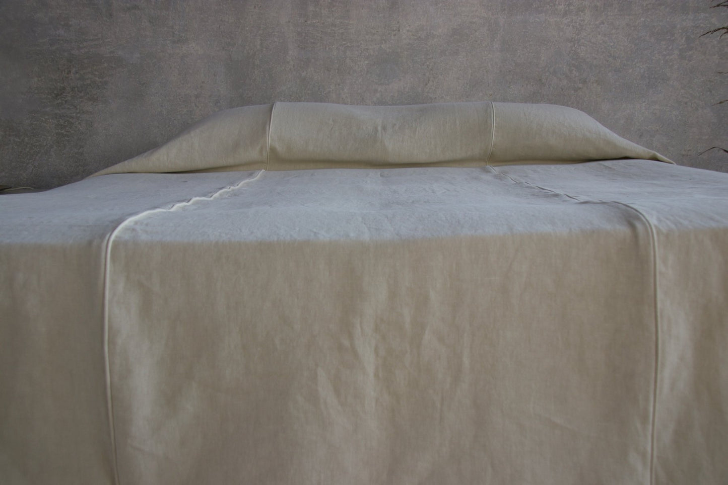 Heavy Linen Bed Cover with Sewing by Once Milano