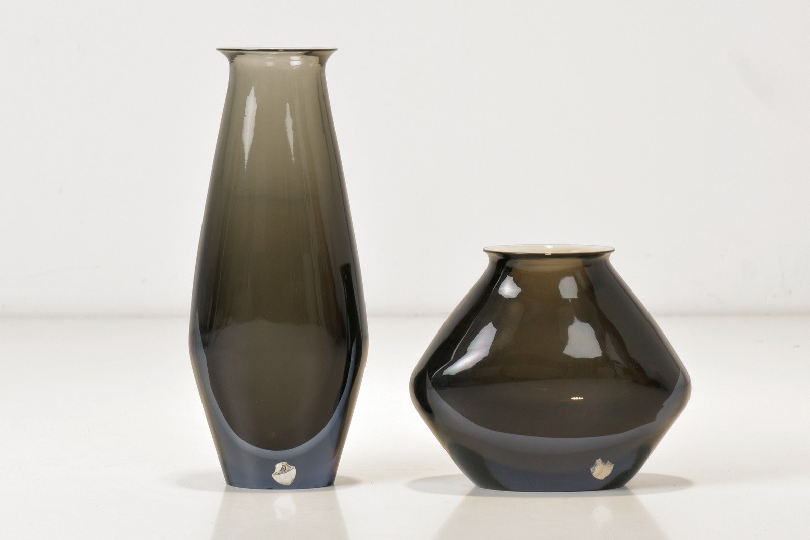 Heavy Sommerso Vase in Murano by Flavio Poli for Seguso, 1960