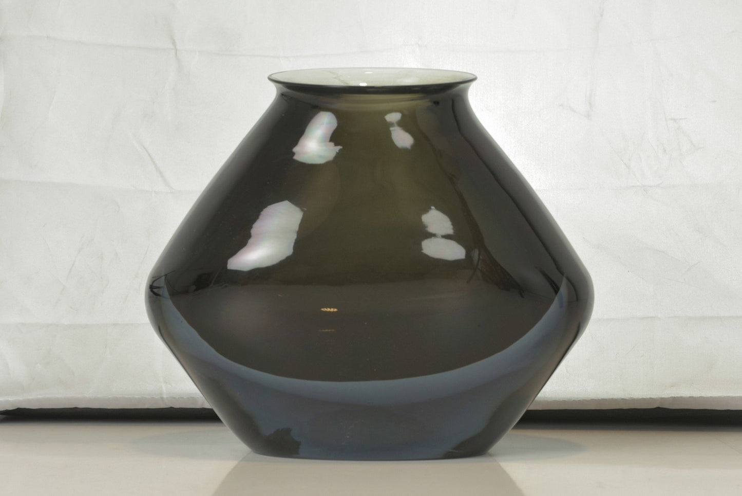 Heavy Sommerso Vase in Murano by Flavio Poli for Seguso, 1960