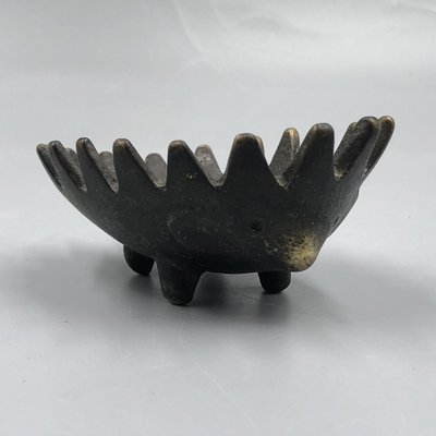 Hedgehog Stack Ashtray Set in Bronze by Walter Bosse, 1950s, Set of 5-XOP-2028081