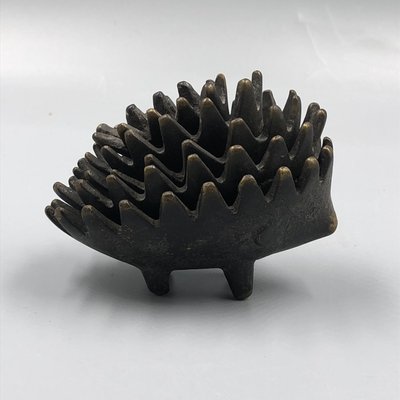 Hedgehog Stack Ashtray Set in Bronze by Walter Bosse, 1950s, Set of 5-XOP-2028081