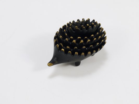 Hedgehog Stackable Brass Ashtrays by Walter Bosse for Herta Baller, Austria, 1950s, Set of 6-MWV-1754228