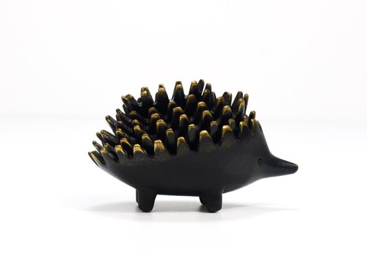 Hedgehog Stackable Brass Ashtrays by Walter Bosse for Herta Baller, Austria, 1950s, Set of 6-MWV-1754228