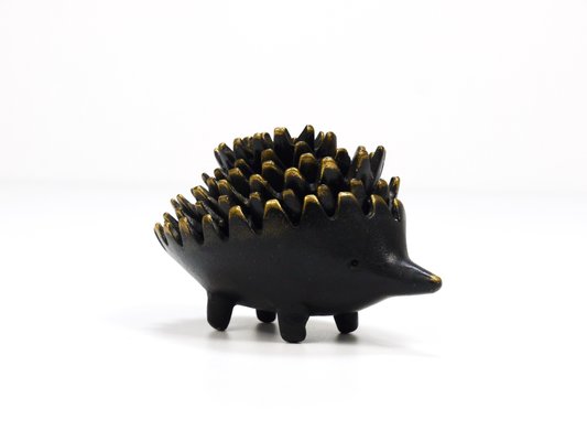 Hedgehog Stackable Brass Ashtrays by Walter Bosse for Herta Baller, Austria, 1950s, Set of 6-MWV-1754228