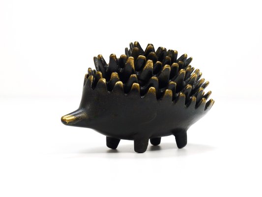 Hedgehog Stackable Brass Ashtrays by Walter Bosse for Herta Baller, Austria, 1950s, Set of 6-MWV-1754228