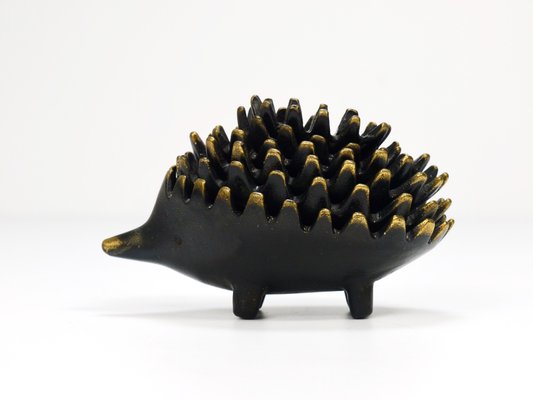 Hedgehog Stackable Brass Ashtrays by Walter Bosse for Herta Baller, Austria, 1950s, Set of 6-MWV-1754228