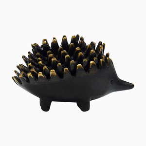 Hedgehog Stackable Brass Ashtrays by Walter Bosse for Herta Baller, Austria, 1950s, Set of 6-MWV-1754228