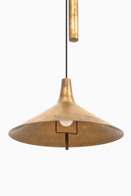 Height Adjustable Ceiling Lamp in Brass, 1960s-SC-2039384