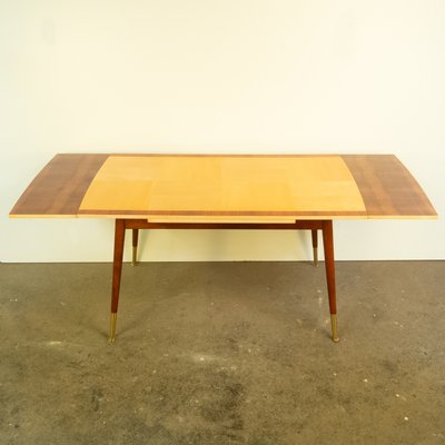 Height-Adjustable Coffee Table in Maple & Beech, 1950s-PRK-2034047