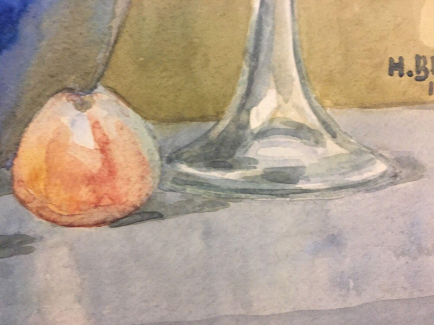 Heinrich Breul, Apples Still Life, 1917, Watercolor