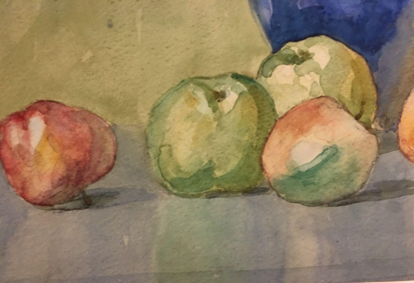 Heinrich Breul, Apples Still Life, 1917, Watercolor