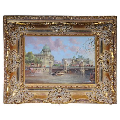 Heinz Scholtz, Berlin Schlossbrücke, 20th Century, Oil on Copper-FLW-1402252