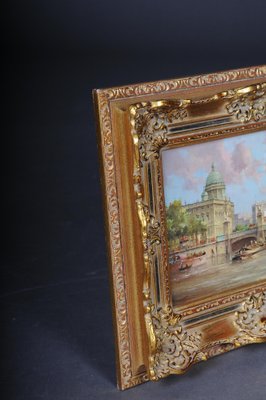 Heinz Scholtz, Berlin Schlossbrücke, 20th Century, Oil on Copper-FLW-1402252