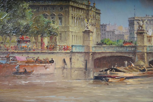 Heinz Scholtz, Berlin Schlossbrücke, 20th Century, Oil on Copper-FLW-1402252