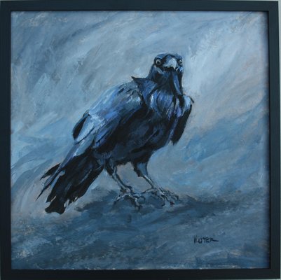 Helen Uter, The Crow, 2021, Acrylic on Paper-CHG-2025585