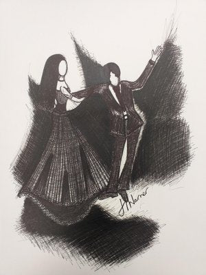 Helen Warner, Dancing in the Dark, 2022, Ink on Paper-CHG-2036905