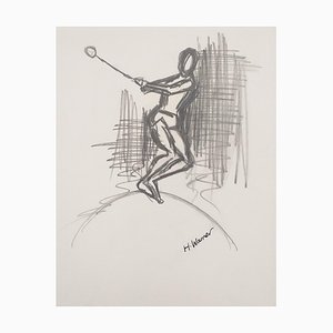 Helen Warner, The Hammer Thrower I, 2011, Pencil on Paper-CHG-2036898