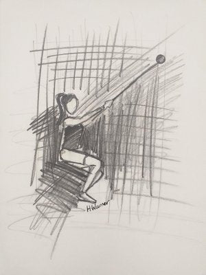 Helen Warner, The Hammer Thrower II, 2011, Pencil on Paper-CHG-2036899