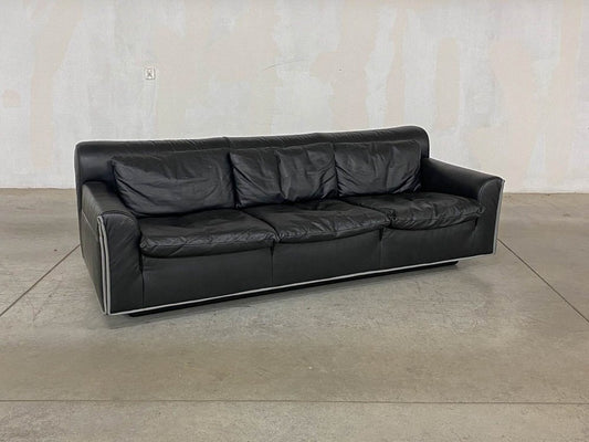 Heli 3-Seater Leather Sofa by Otto Zapf for Knoll, 1980s