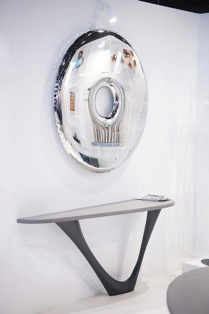 Helix Nebula Sapphire Topaz Rondo 120 Sculptural Wall Mirror by Zieta