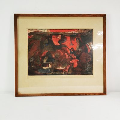 Helle Thorborg, Composition, 1967, Lithograph, Framed-ZTG-1729590