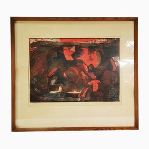 Helle Thorborg, Composition, 1967, Lithograph, Framed-ZTG-1729590