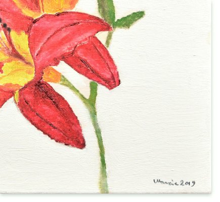 Hemerocallis - Original Oil on Canvas by Marzia Trinca - 2019 2019-ZCI-757201