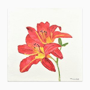 Hemerocallis - Original Oil on Canvas by Marzia Trinca - 2019 2019-ZCI-757201