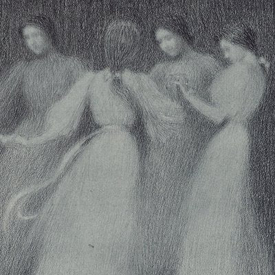 Henri Eugène Le Sidaner, La Ronde (The Round Dance), 1898, Original Lithograph-YWW-2032448