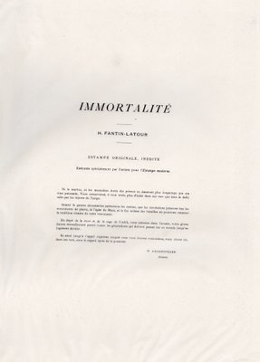 Henri Fantin-Latour, l'Immortalité, 1898, Lithograph & Paper-YWW-2016631