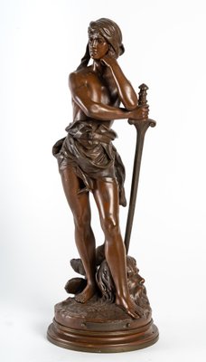 Henri Honoré Plé, David Victor, 19th-Century, Patinated Bronze-UQL-1167453