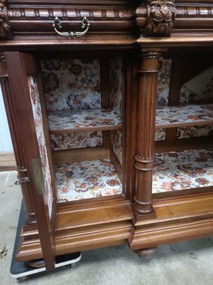 Henri II Renaissance Solid Walnut Sideboard-AED-1783517