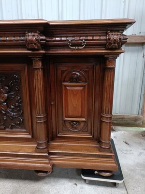 Henri II Renaissance Solid Walnut Sideboard-AED-1783517